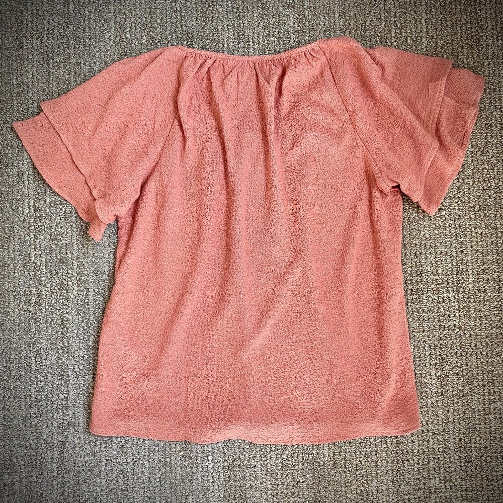 Madewell NWT Tiered Sleeve Crinkle Gauze Peasant Top sizes S, XS - Picture 10 of 14